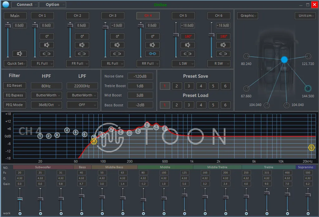 TOON X Ch4 リア右スピーカー設定